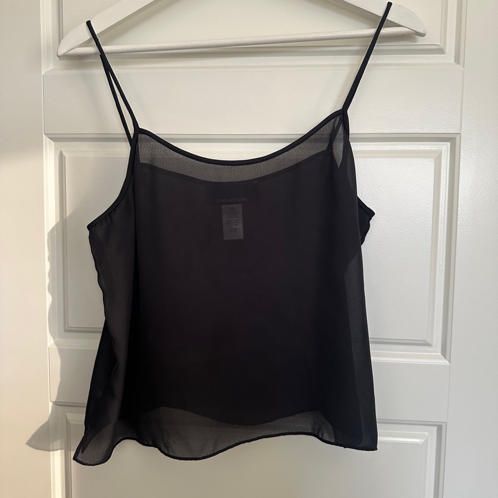 Jones New York Black Sleeveless Backless Camisole